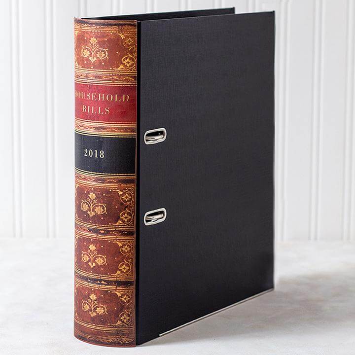 Book File - Antique - Choose Your Type, Colour & Title - Design 1