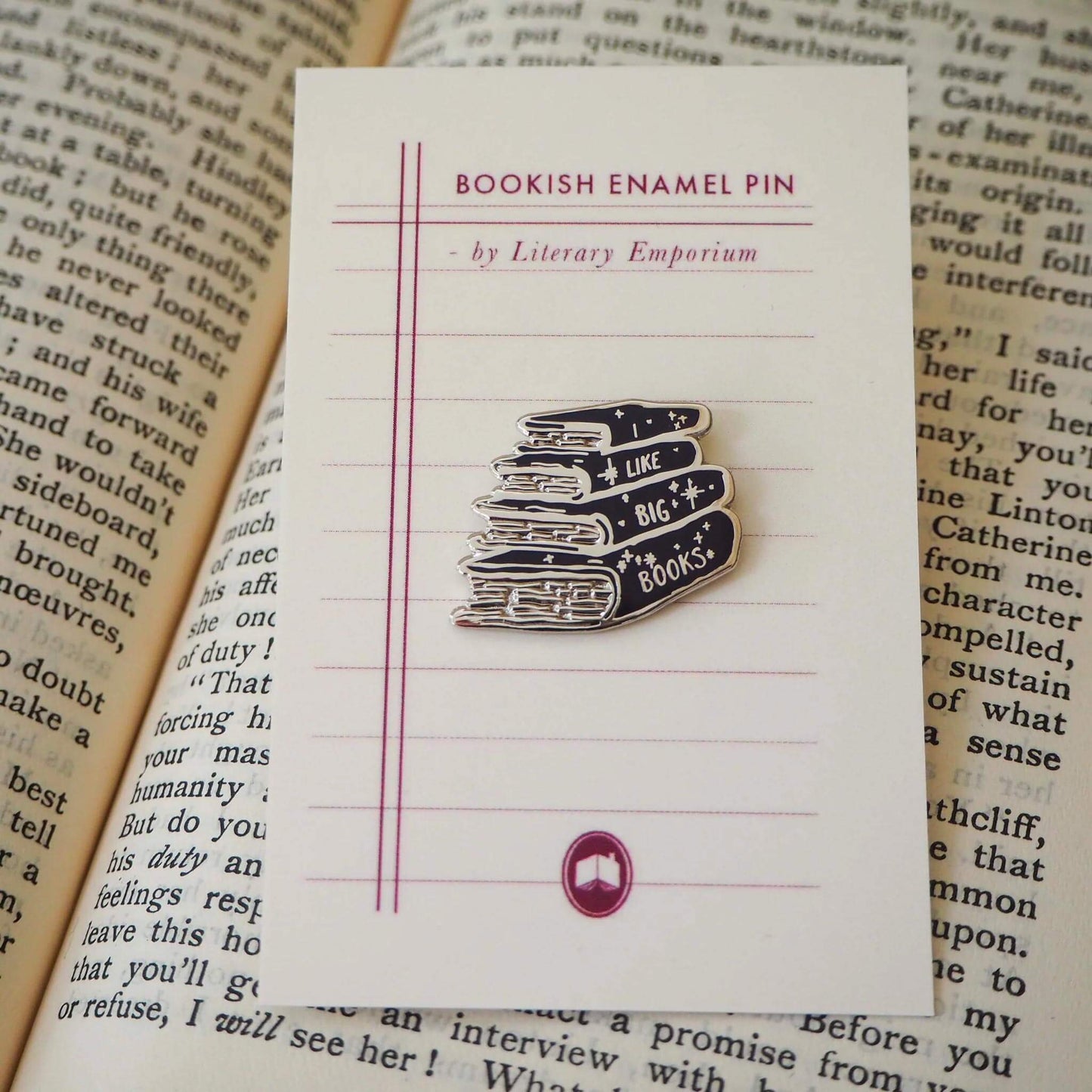 Enamel Pin - Book brooch - I like big books