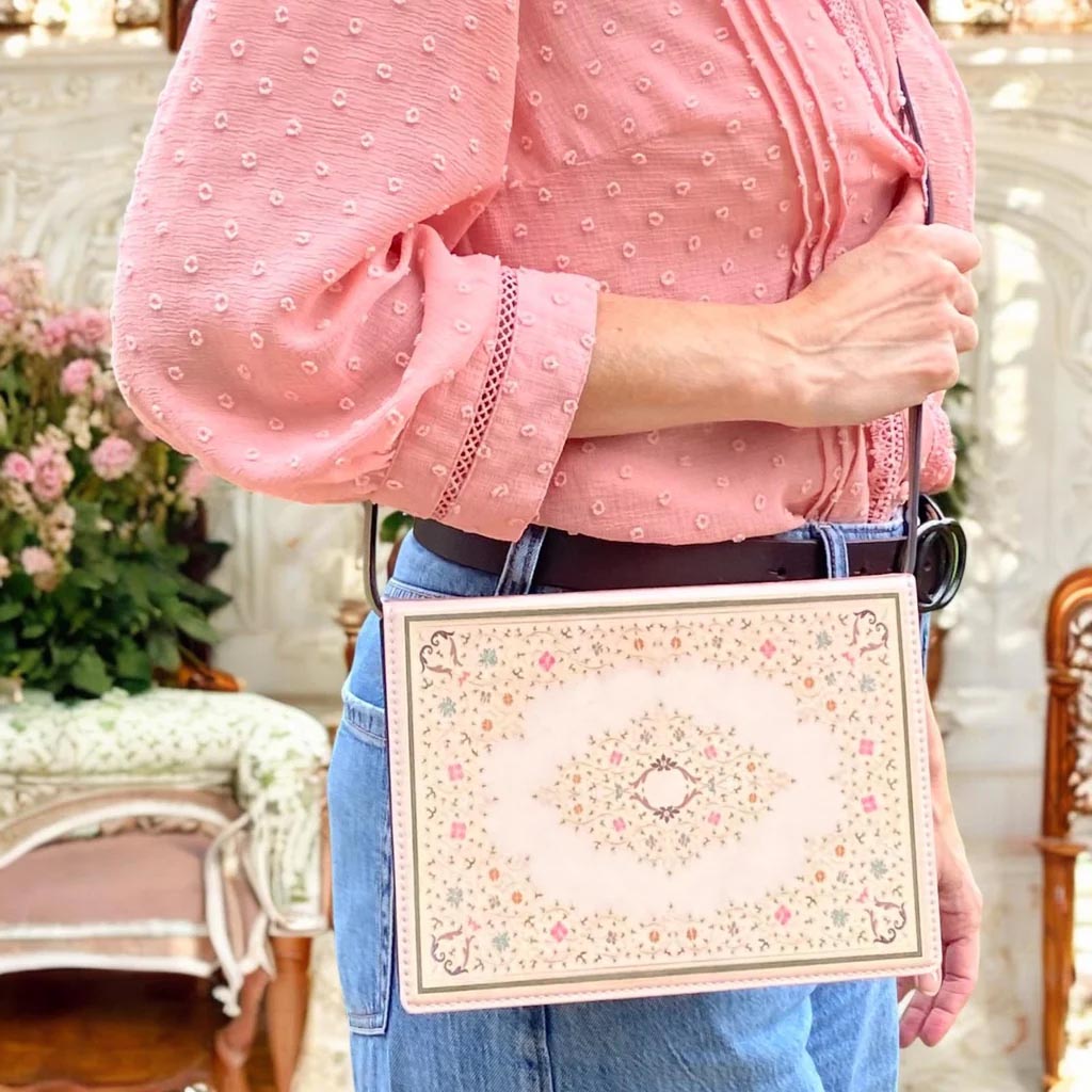 Book Bag - Cross Body - Vintage Flowers