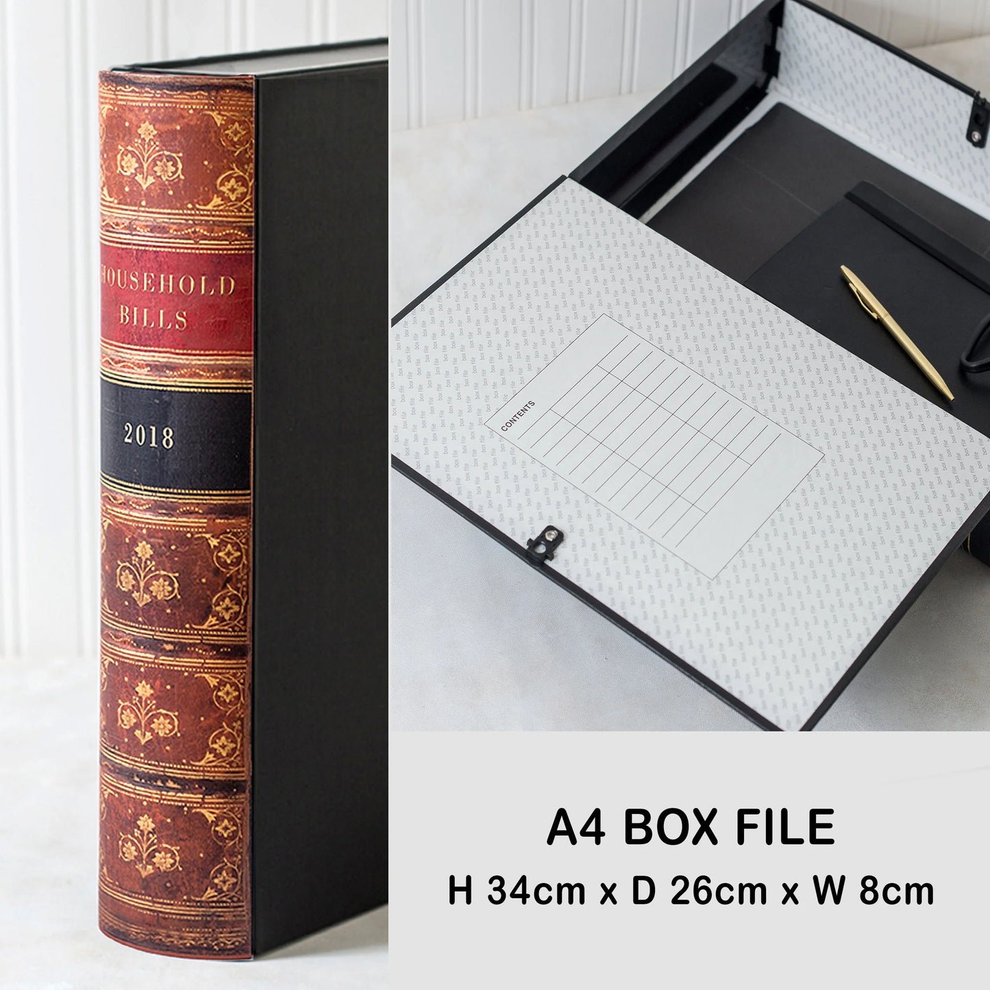 Book File - Antique - Choose Your Format & Title - Design 1