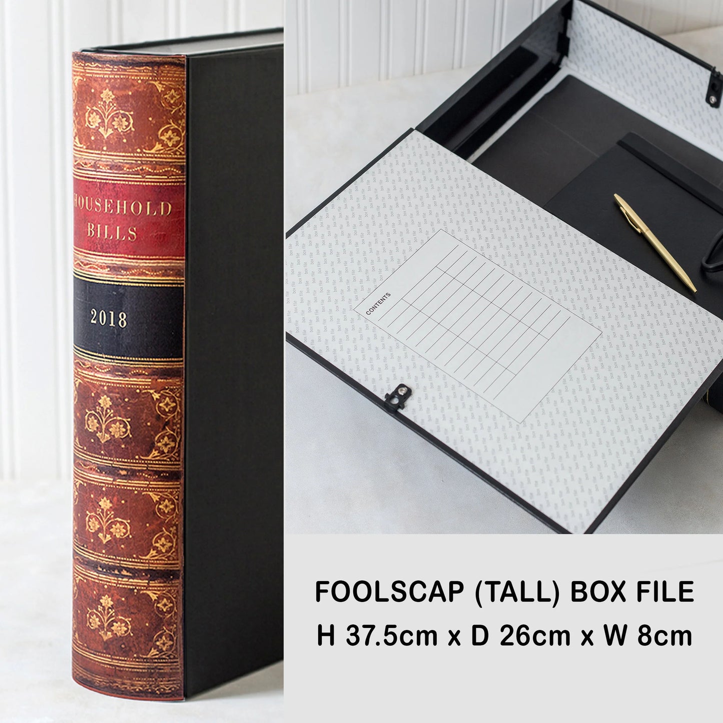 Book File - Antique - Choose Your Format & Title - Design 1