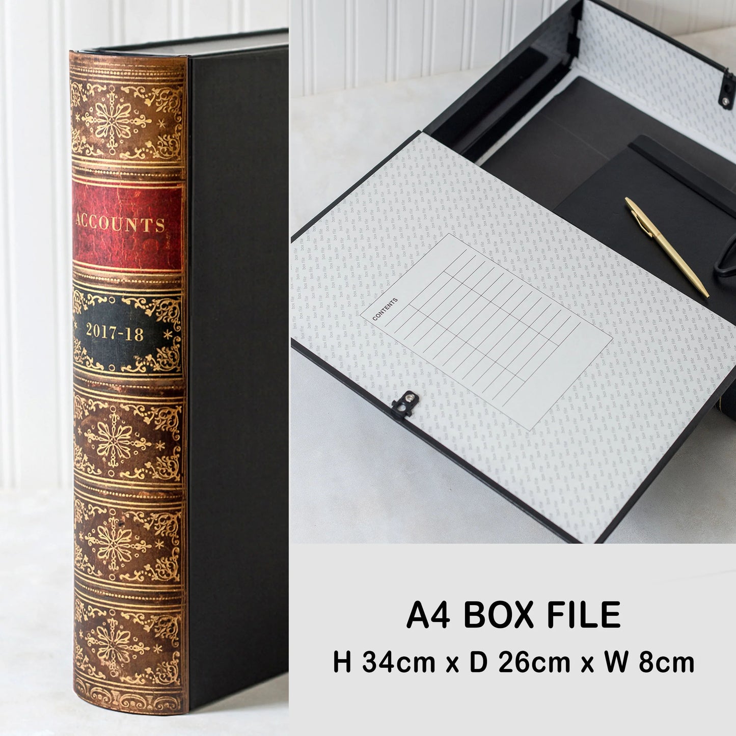 Book File - Antique - Choose Your Format & Title - Design 6