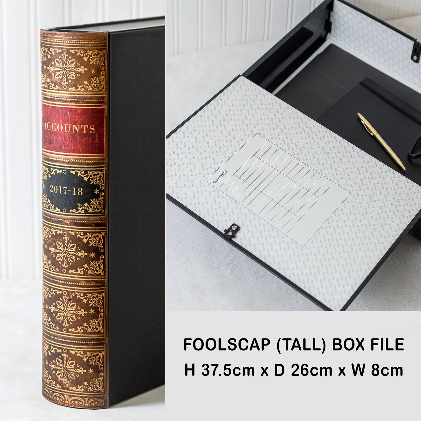 Book File - Antique - Choose Your Format & Title - Design 6