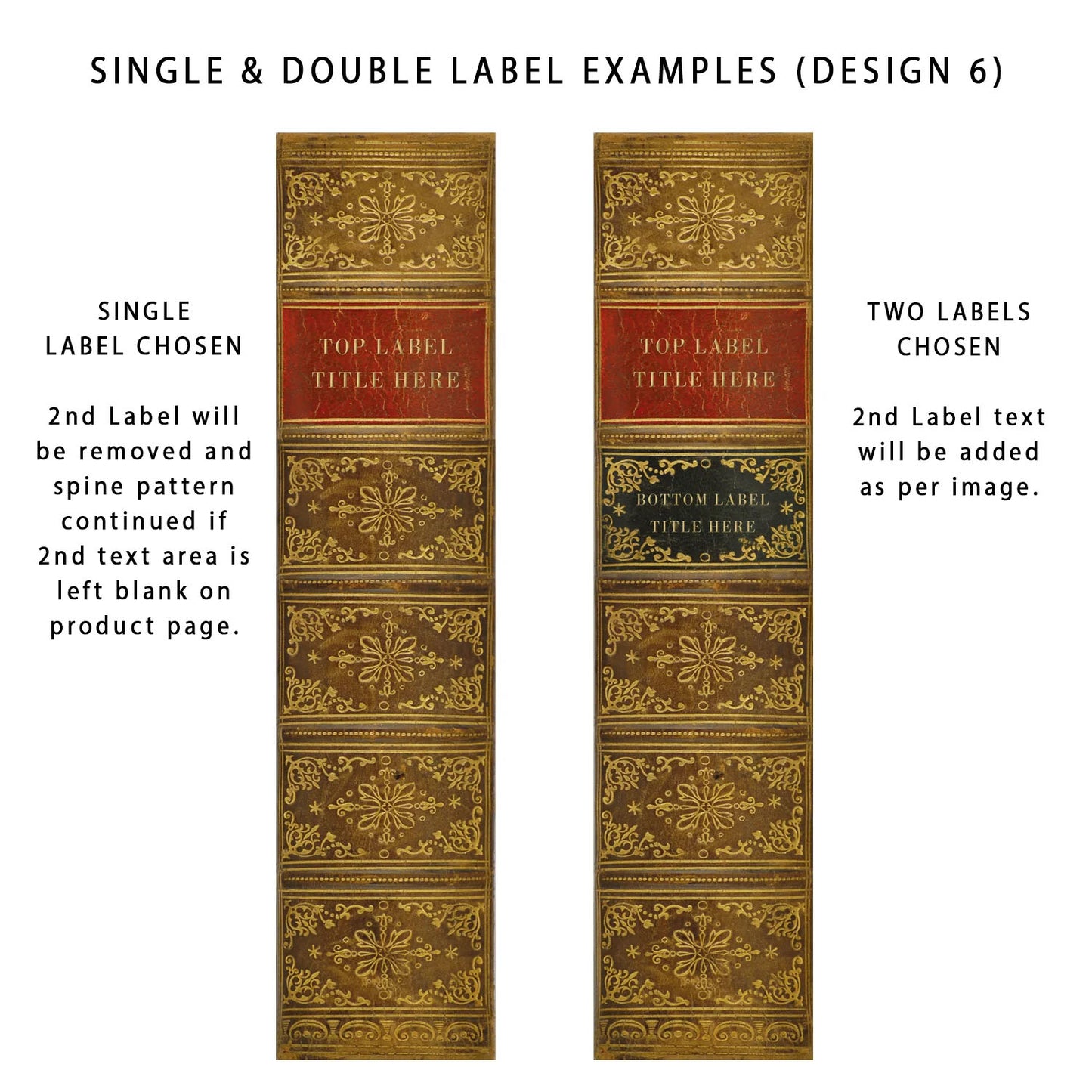 Book File - Antique - Choose Your Format & Title - Design 6