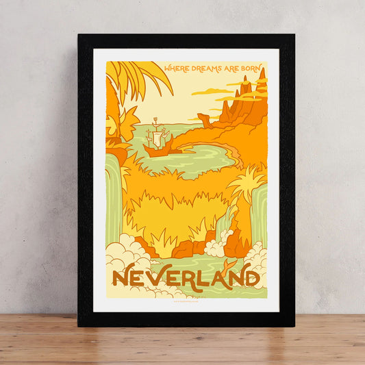 Travel Poster / Art Print - Peter Pan - Neverland
