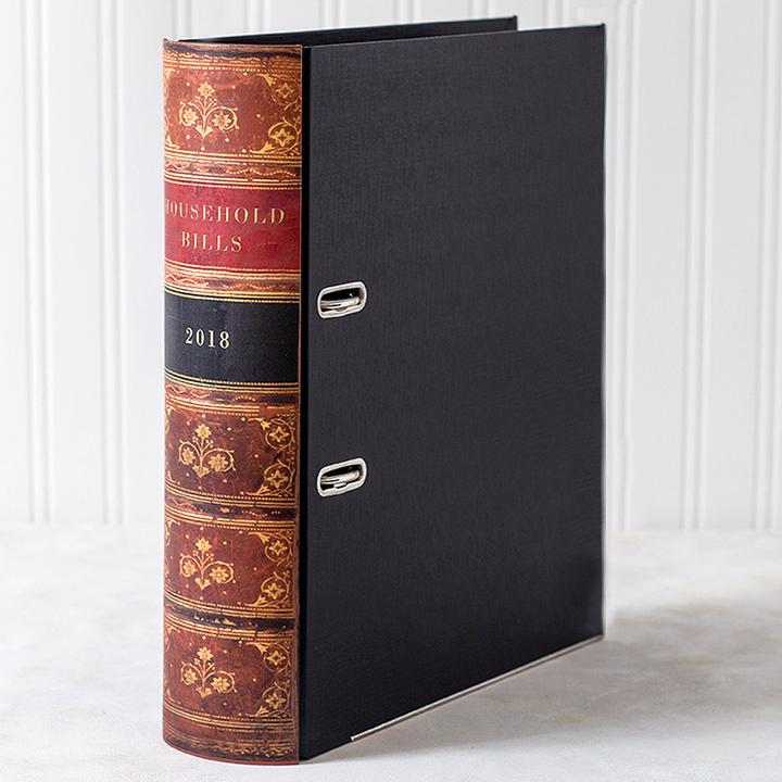 Lever Arch Book File / Ring Binder - Antique - Choose Your Colour & Title