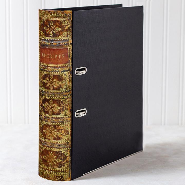 Lever Arch Book File / Ring Binder - Antique - Choose Your Colour & Title