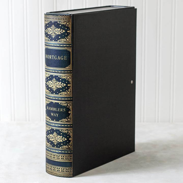 Box Book File - Antique - Choose Your Colour & Title