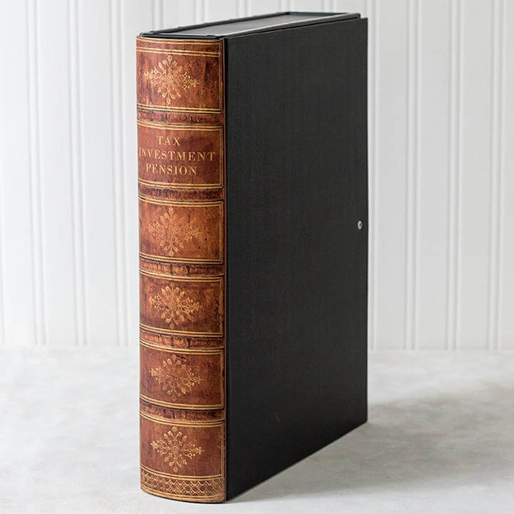 Box Book File - Antique - Choose Your Colour & Title