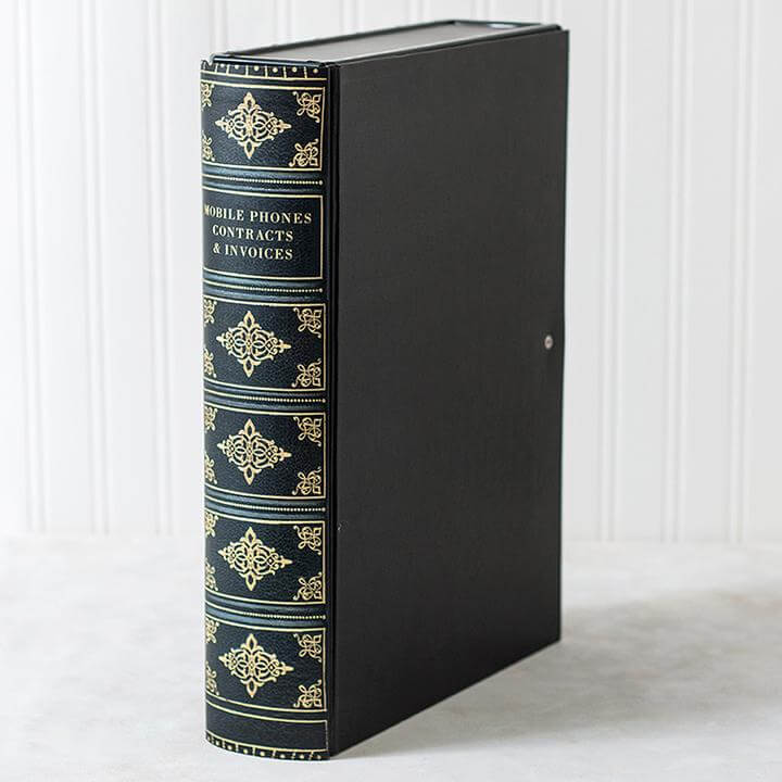 Box Book File - Antique - Choose Your Colour & Title