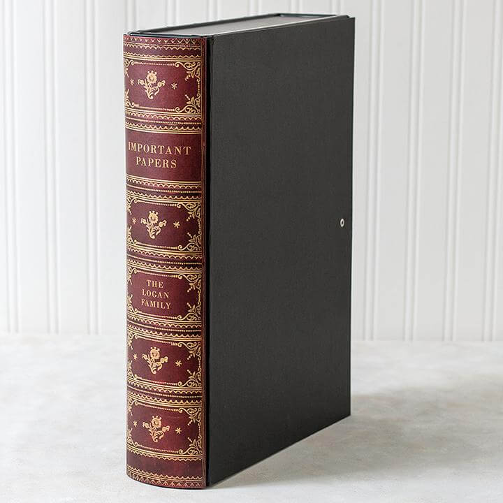 Box Book File - Antique - Choose Your Colour & Title