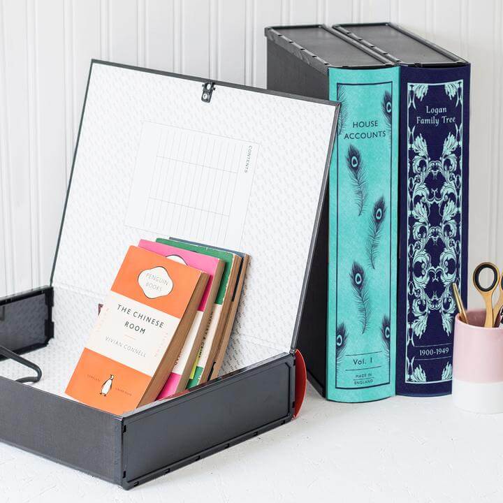 Box Book File - Patterned - Choose Your Colour & Title