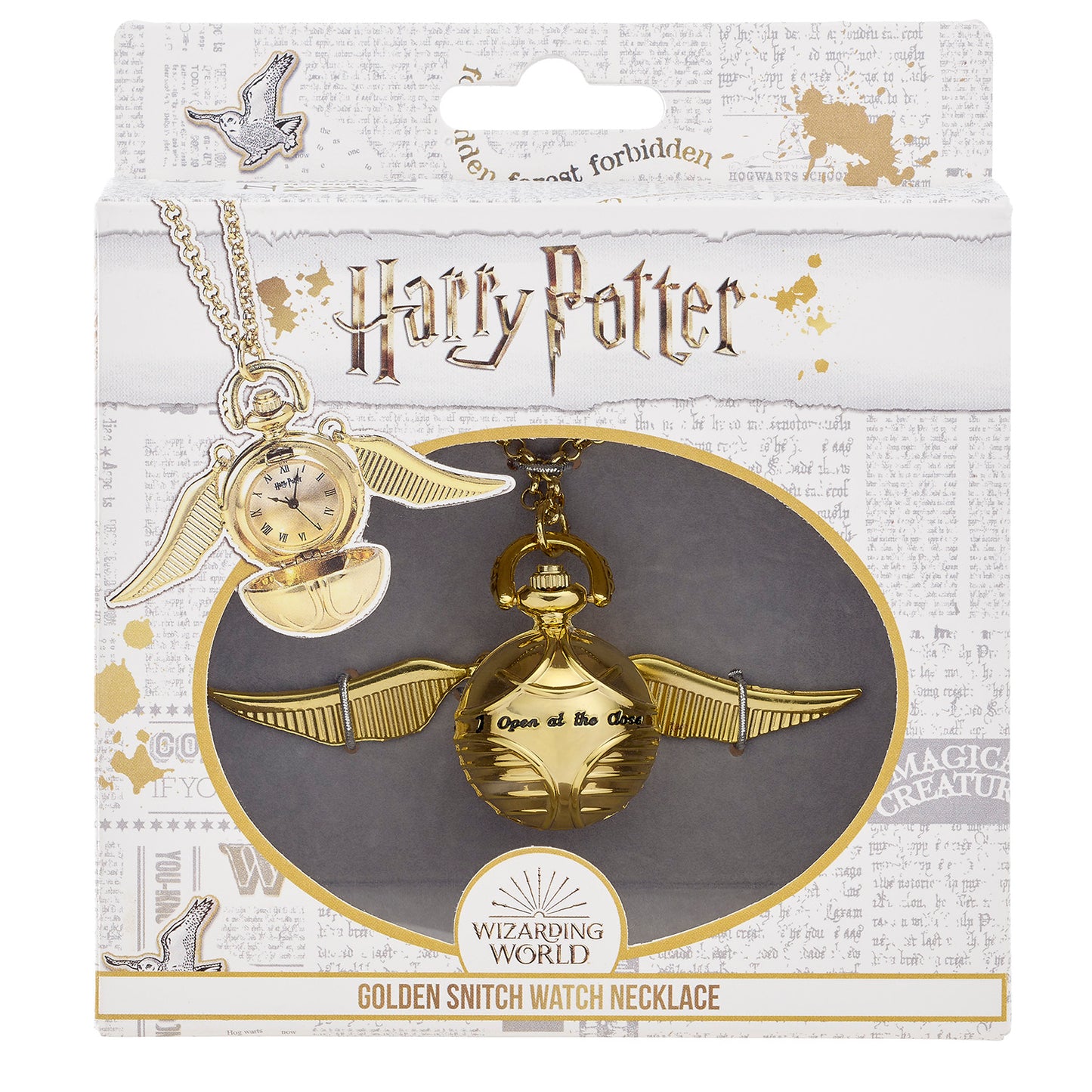 Necklace - Harry Potter Official - Golden Snitch Watch Locket