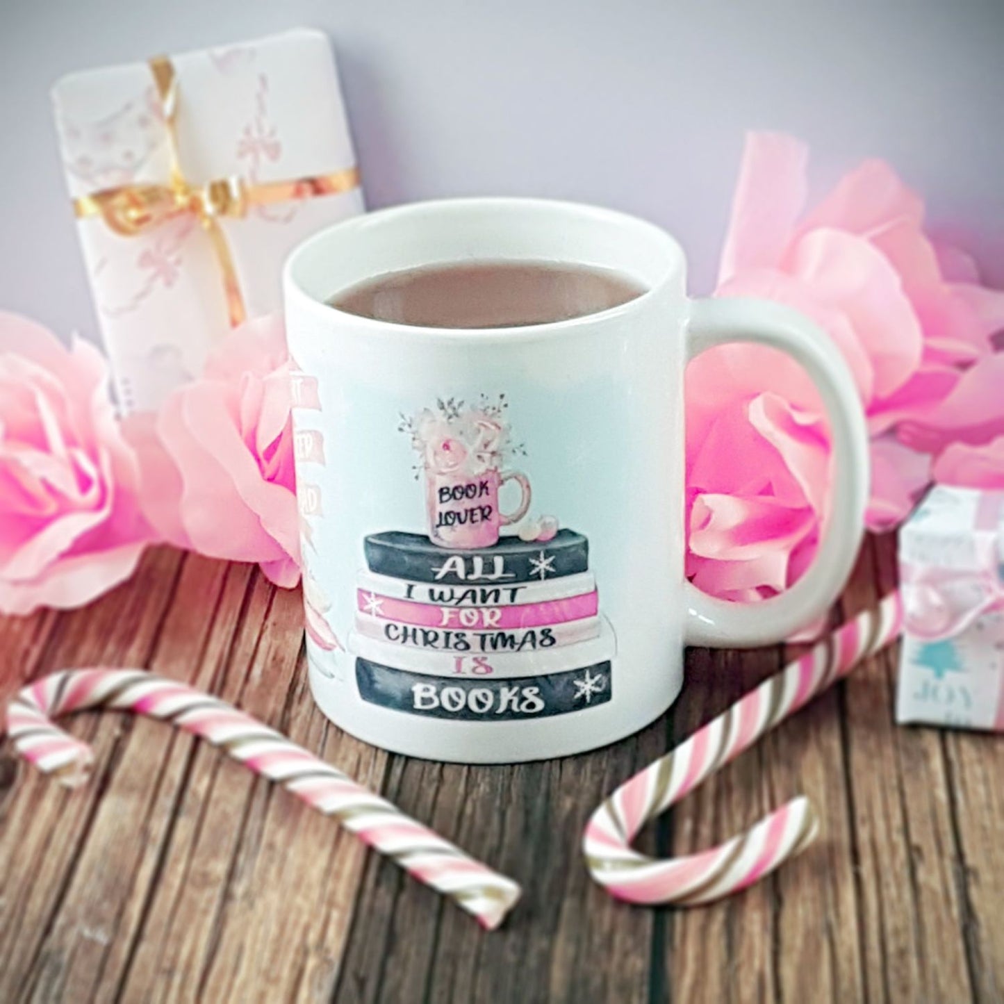 Mug - All I Want For Christmas Is... Books! Pastels