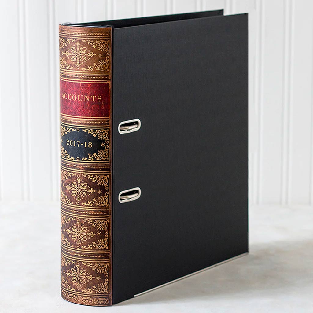 Lever Arch Book File / Ring Binder - Antique - Choose Your Colour & Title
