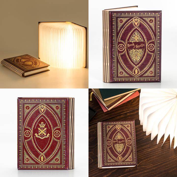 Book Cover Light / Lamp - Book of Spells - Harry Potter Inspired