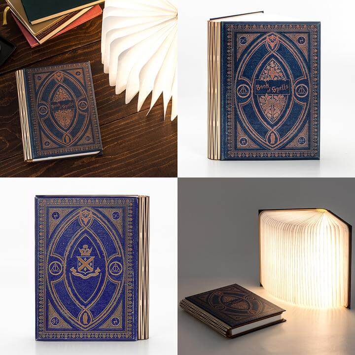 Book Cover Light / Lamp - Book of Spells - Harry Potter Inspired