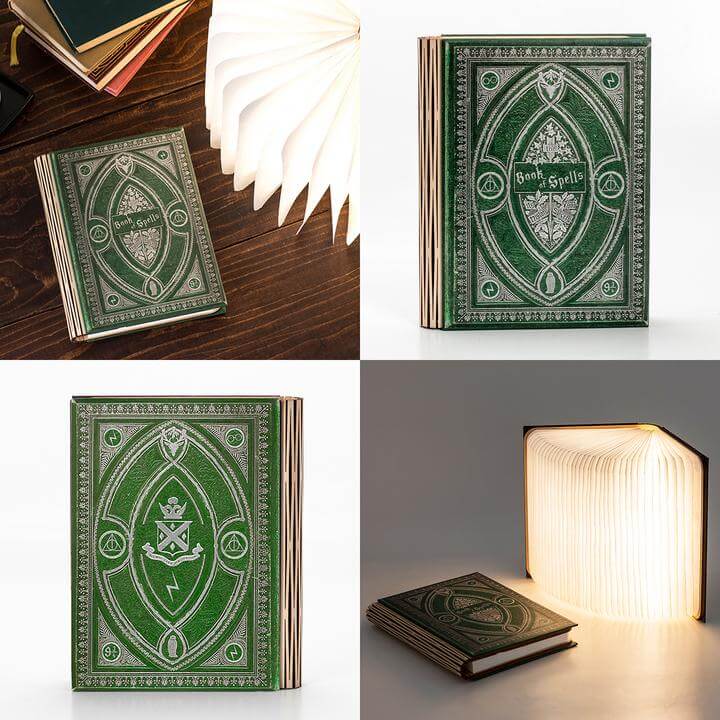 Book Cover Light / Lamp - Book of Spells - Harry Potter Inspired