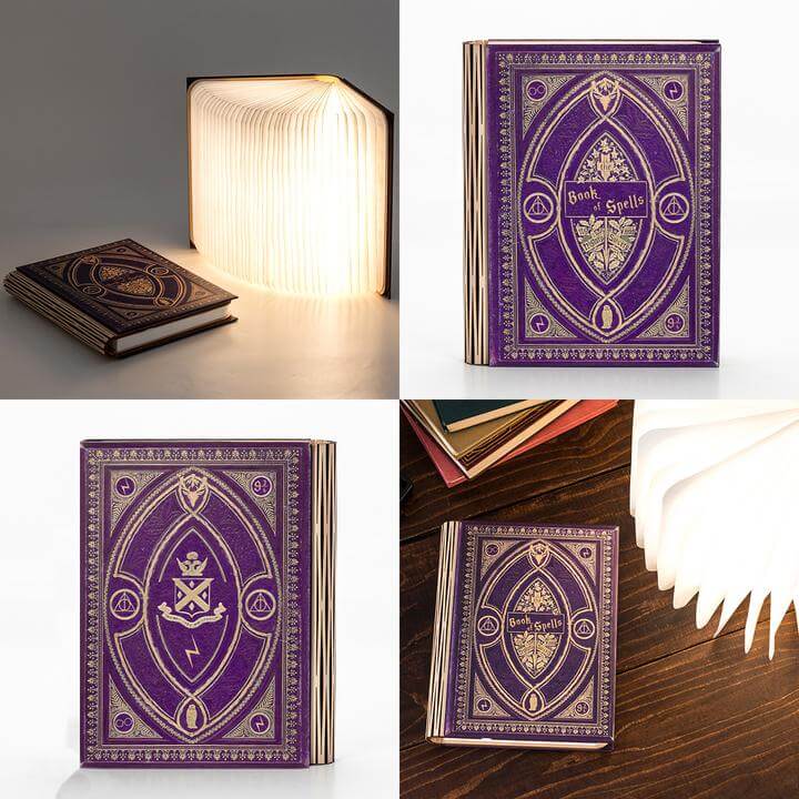 Book Cover Light / Lamp - Book of Spells - Harry Potter Inspired