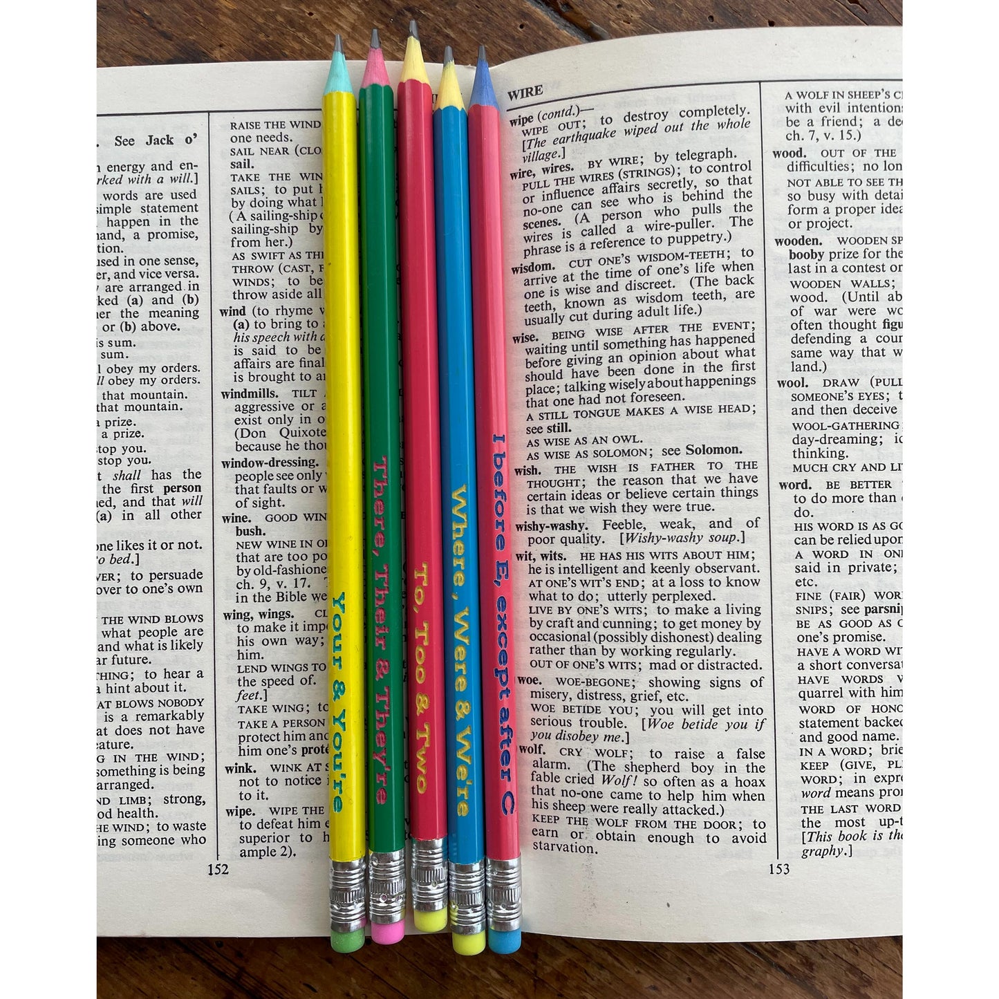 Pencils - Correct English Grammar - Set of 5