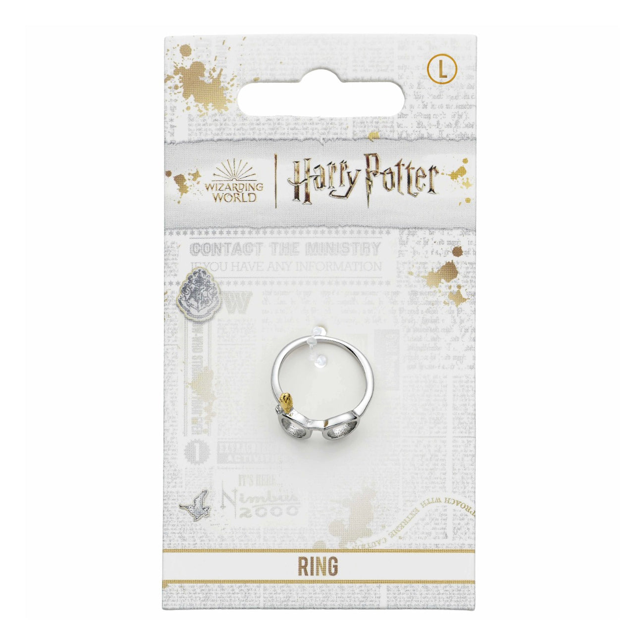 Ring - Harry Potter Official - Lightening Bolt and Glasses - Stainless Steel