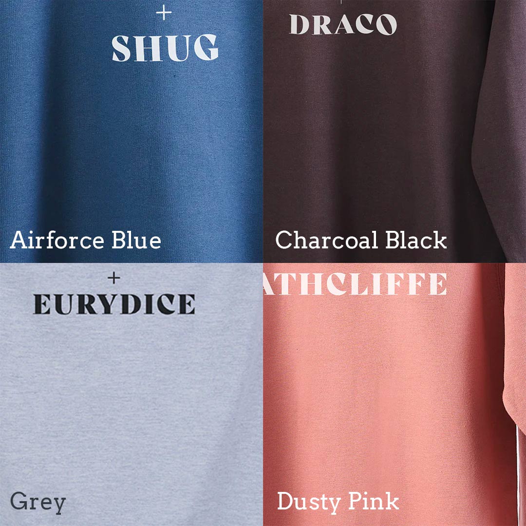 Sweatshirt Top - Literary Couples - Pride & Prejudice - Darcy + Elizabeth