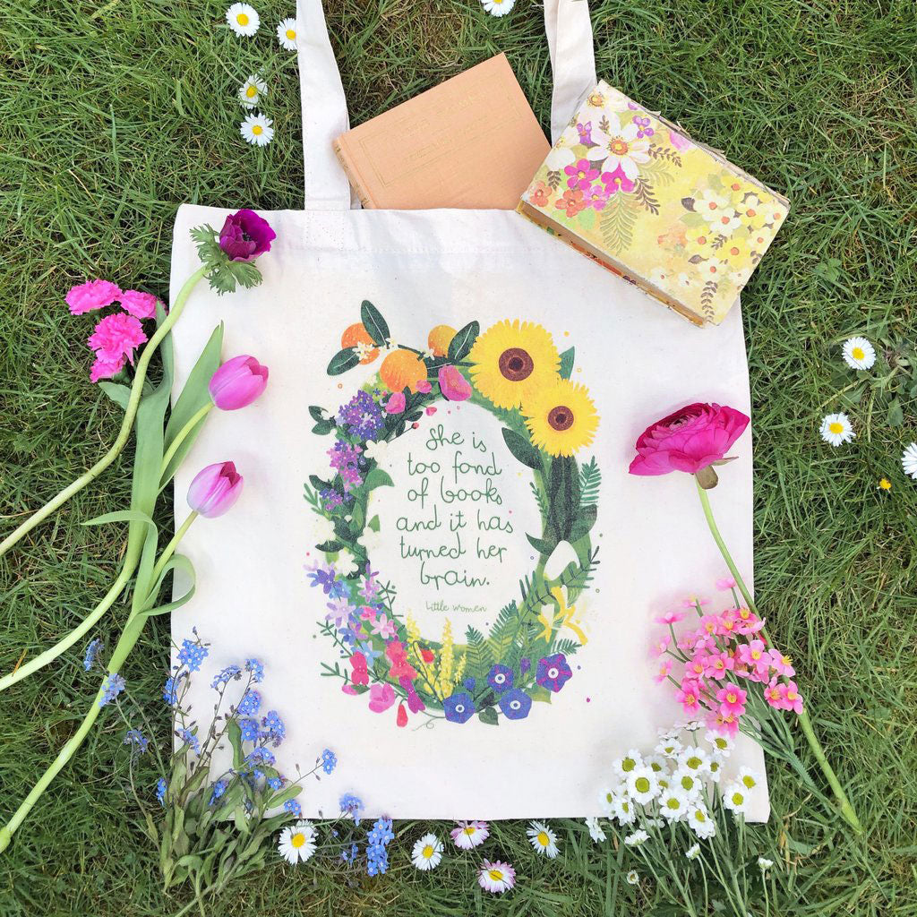 Tote Bag She is Too Fond of Books. Little Women