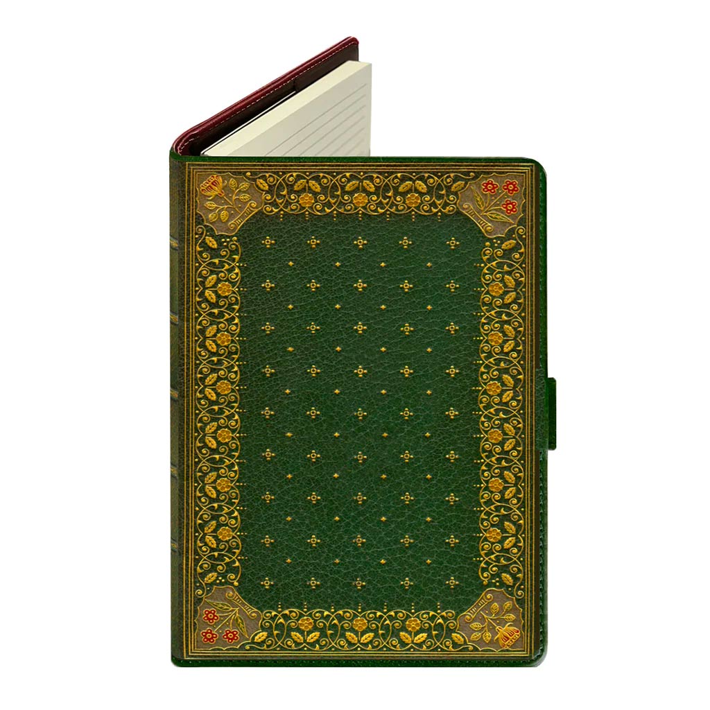 Notebook / Journal - Ornate Olive Green Antique Book - Vegan Leather - Personalised