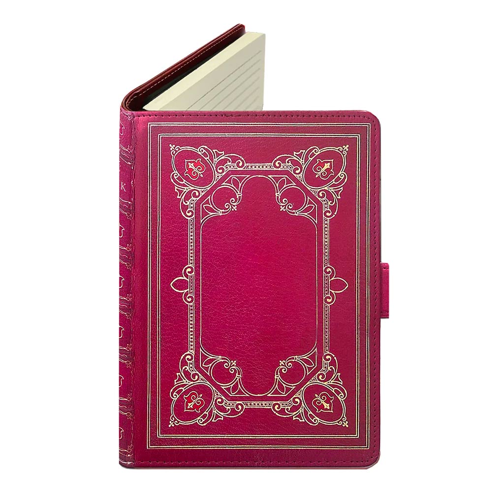 Notebook / Journal - Berry Pink Antique Book - Vegan Leather - Personalised