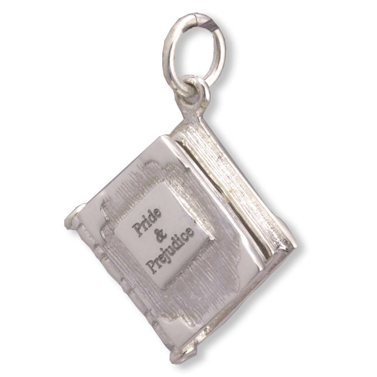 Book Charm Locket / Pendant - Silver - Pride and Prejudice