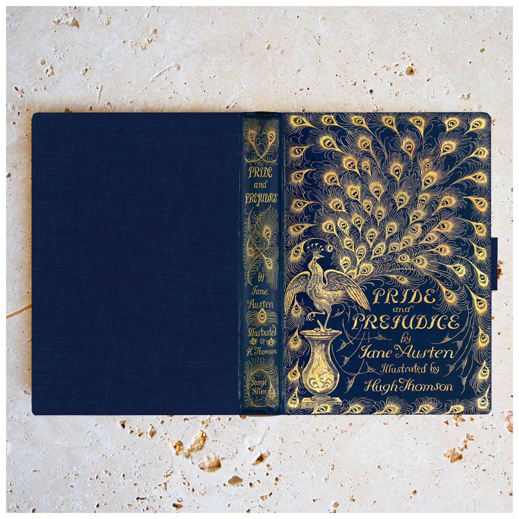 Notebook / Journal - Pride & Prejudice - Peacock - Jane Austen - Vegan Leather