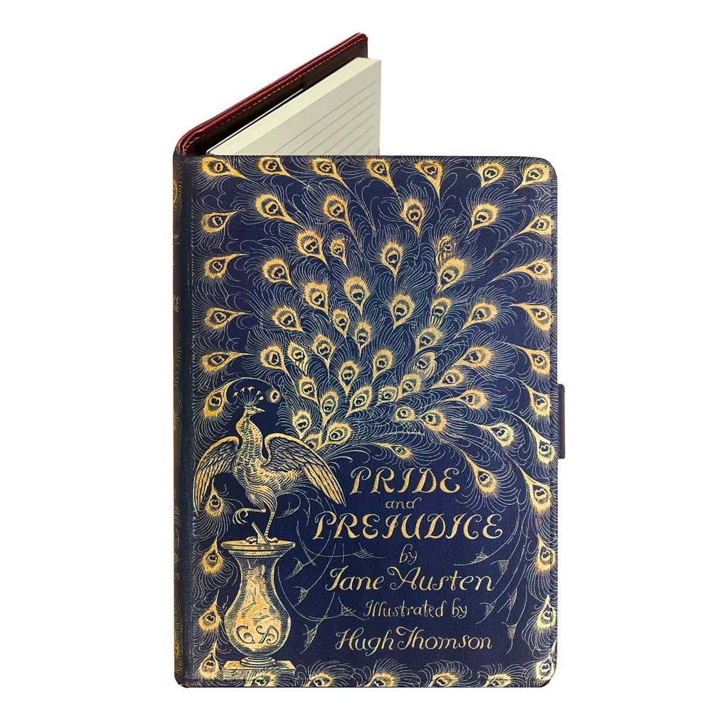 Notebook / Journal - Pride & Prejudice - Peacock - Jane Austen - Vegan Leather