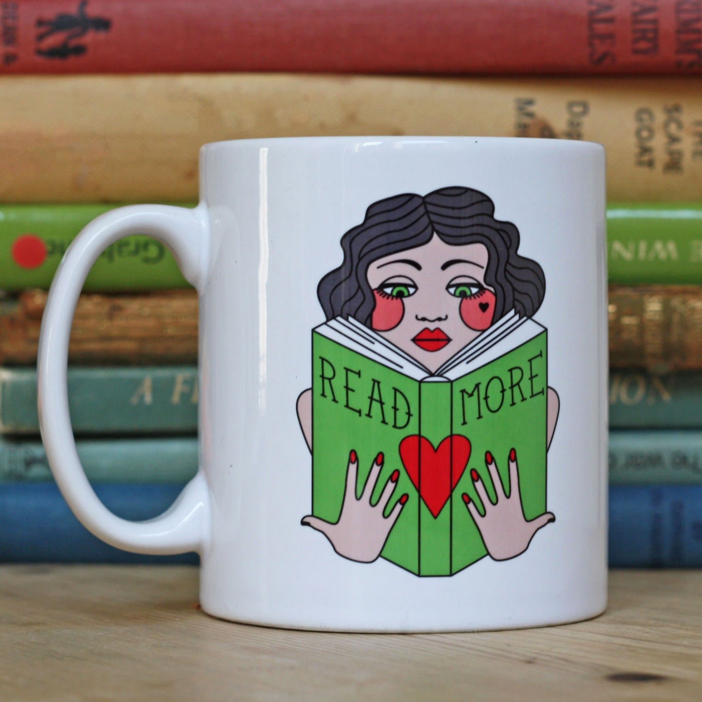 Mug - Vintage Lady - Read More Books