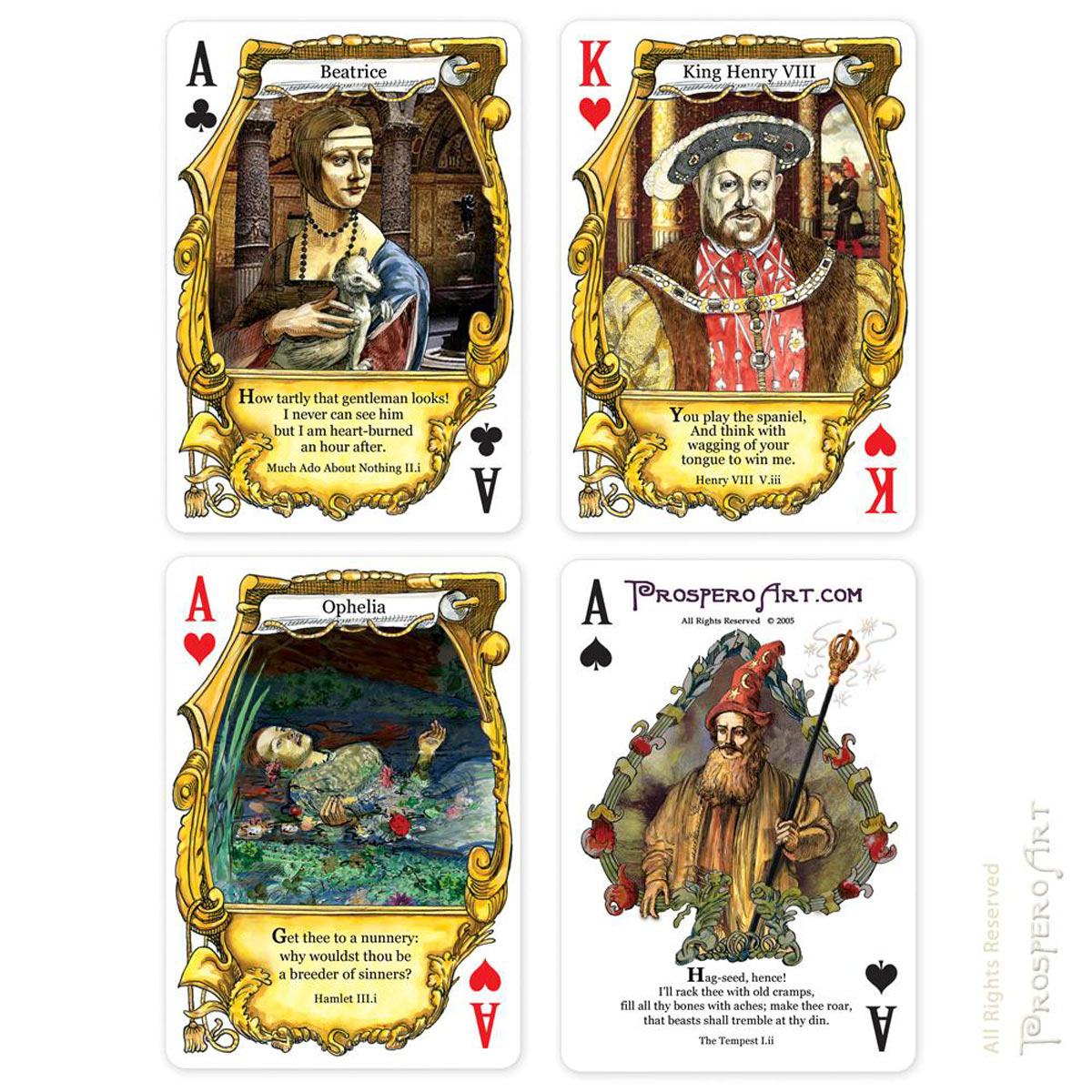 Playing Cards - Shakespeare Insults Luxury Deck