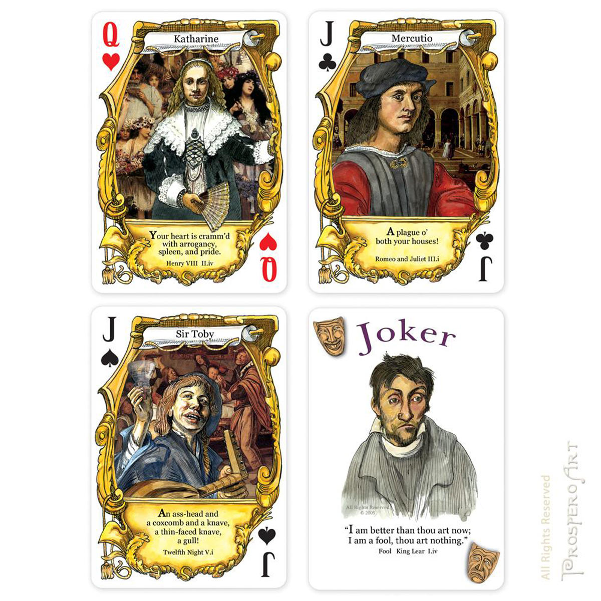 Playing Cards - Shakespeare Insults Luxury Deck