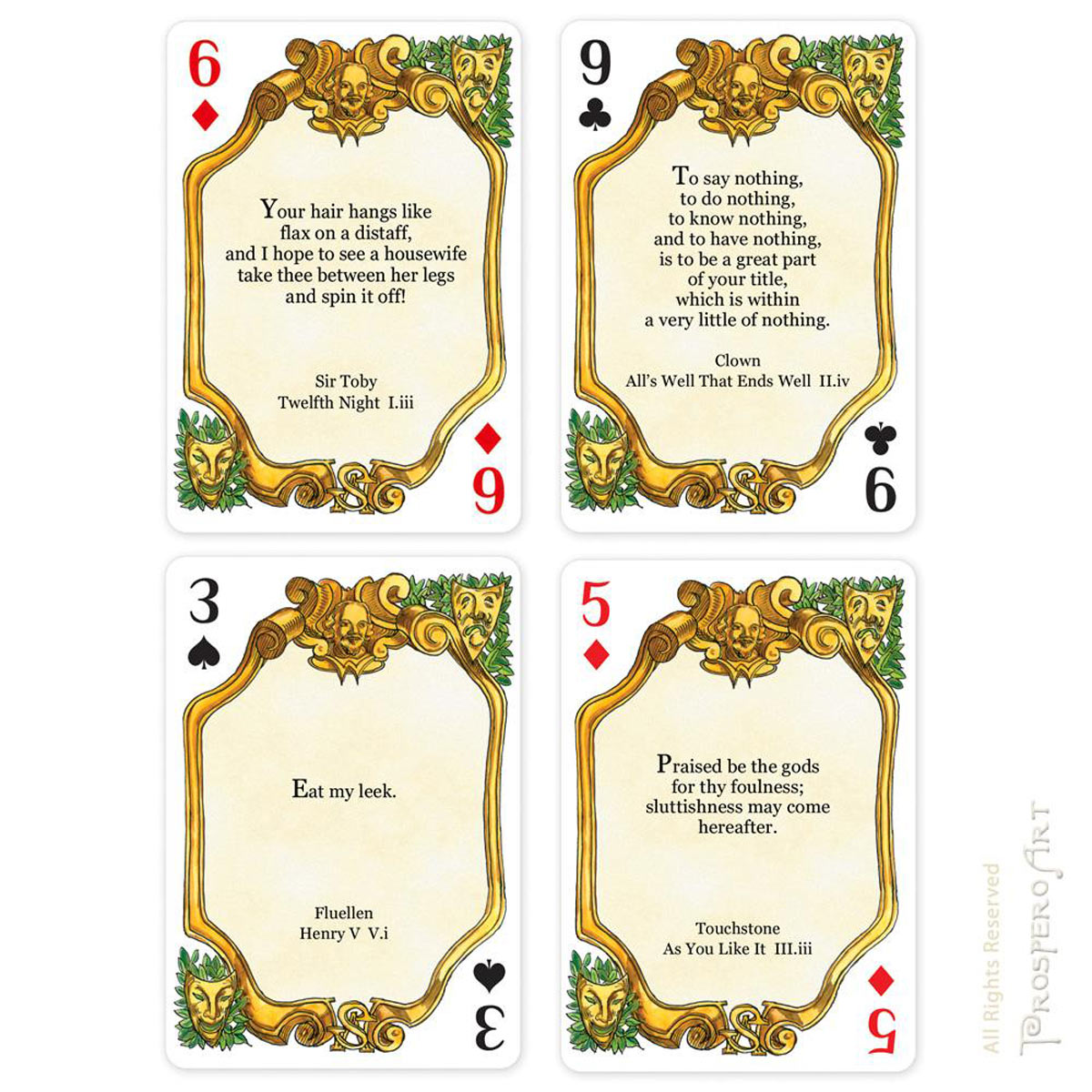 Playing Cards - Shakespeare Insults Luxury Deck