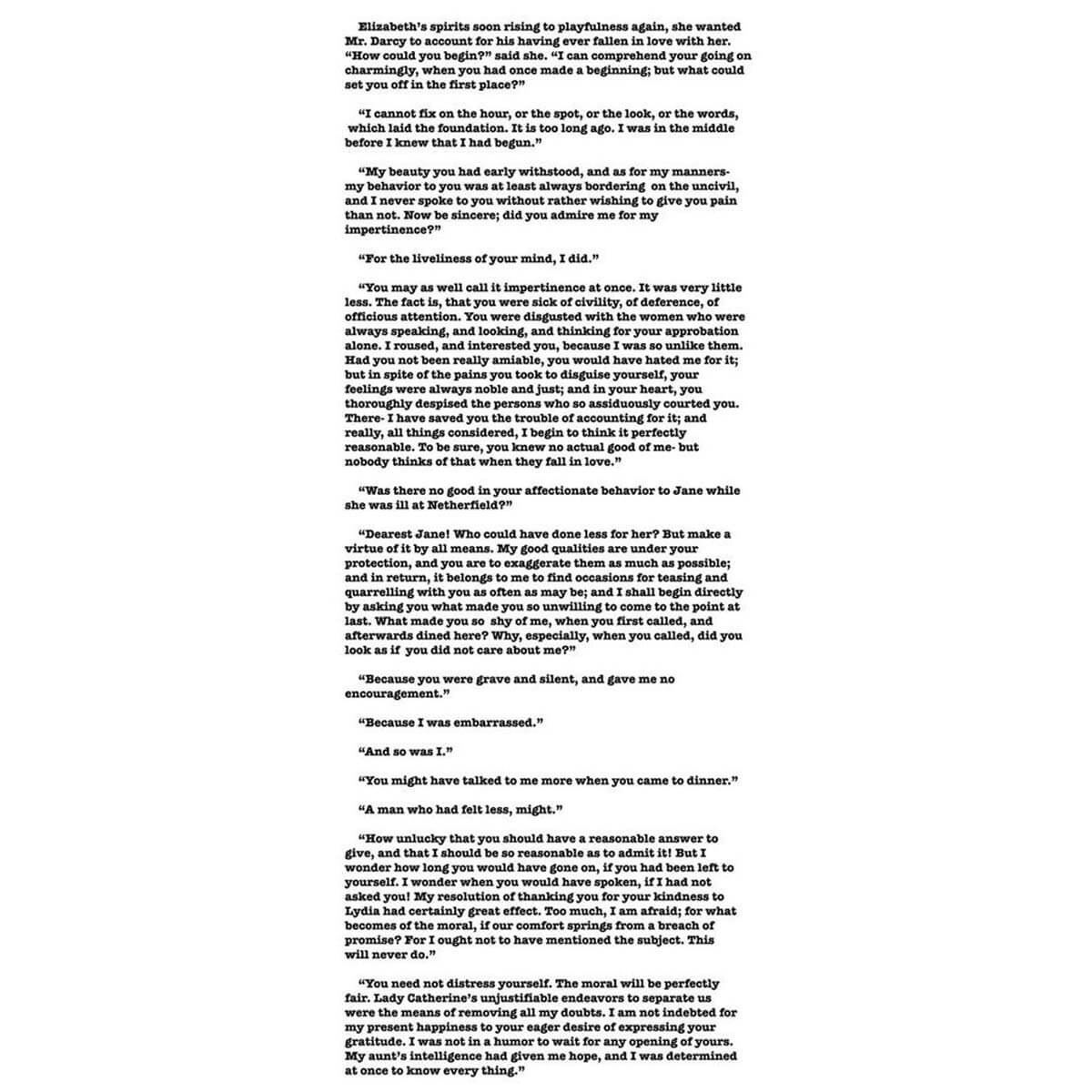 Book Scarf - Pride & Prejudice - Jane Austen