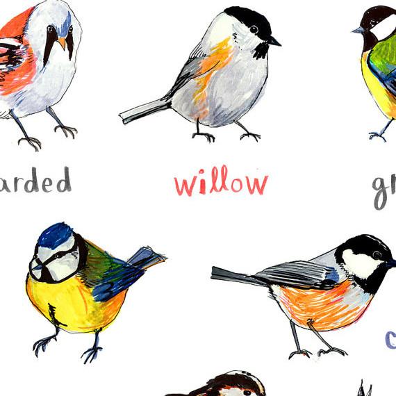 Poster / Print - Fun Puns - Birds - Tits