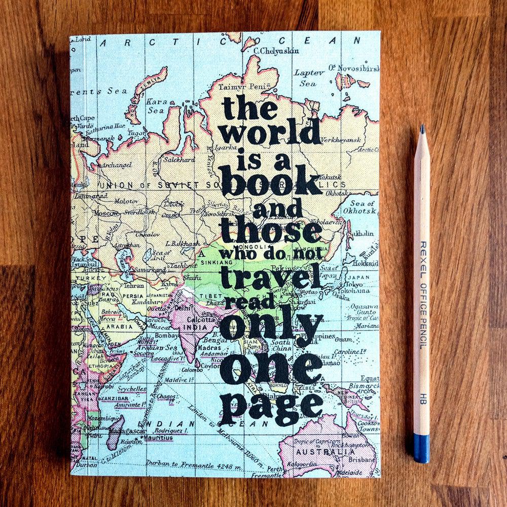 Personalised Travel Journal maps note pages - No Ordinary Emporium