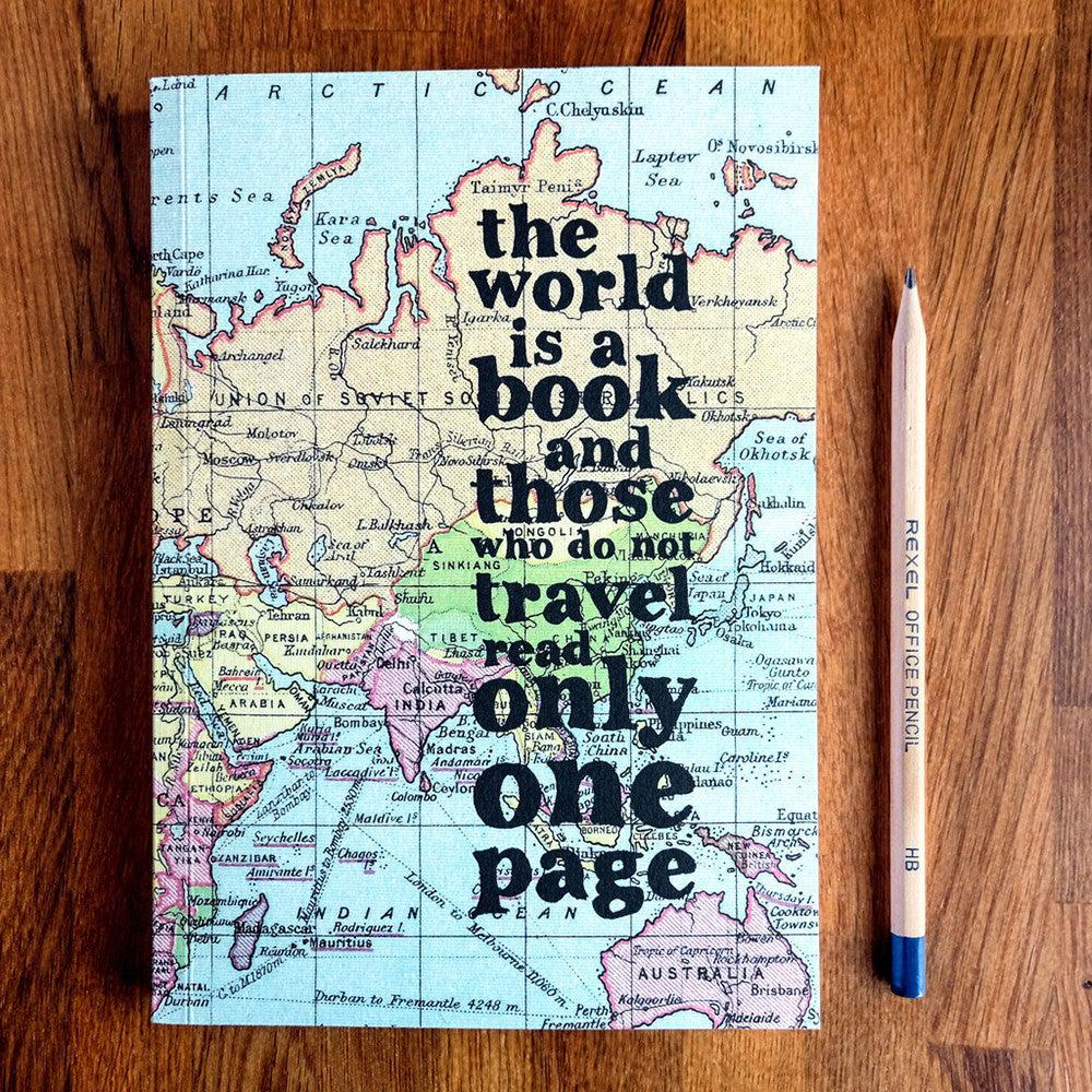 Travel Journal / Notebook - The World is a Book