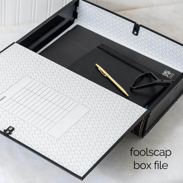 Box Book File - Vintage - Choose Your Colour & Title