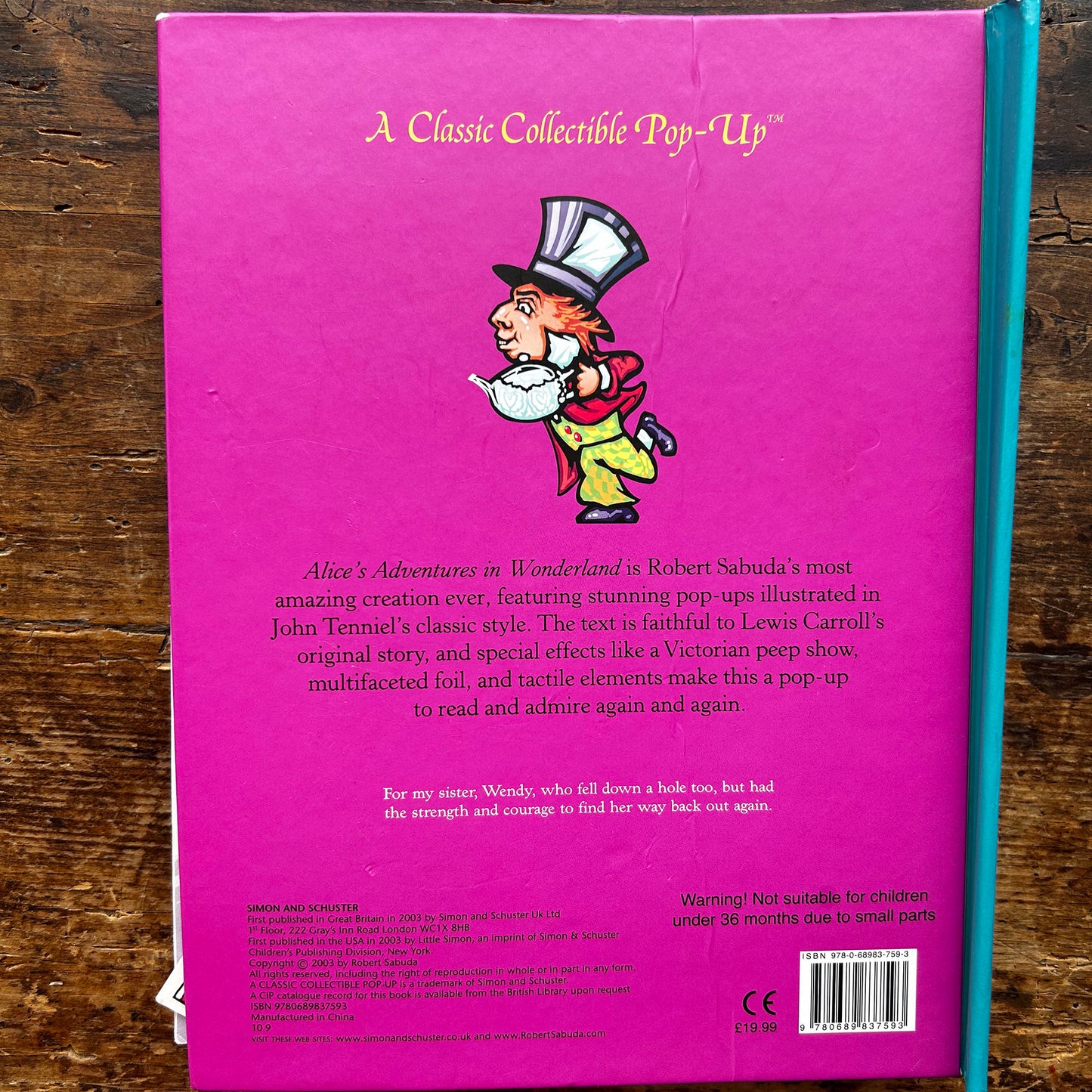 Alice's Adventures in Wonderland - Pop-up Adaptation by Robert Sabuda 2003 (Preloved)