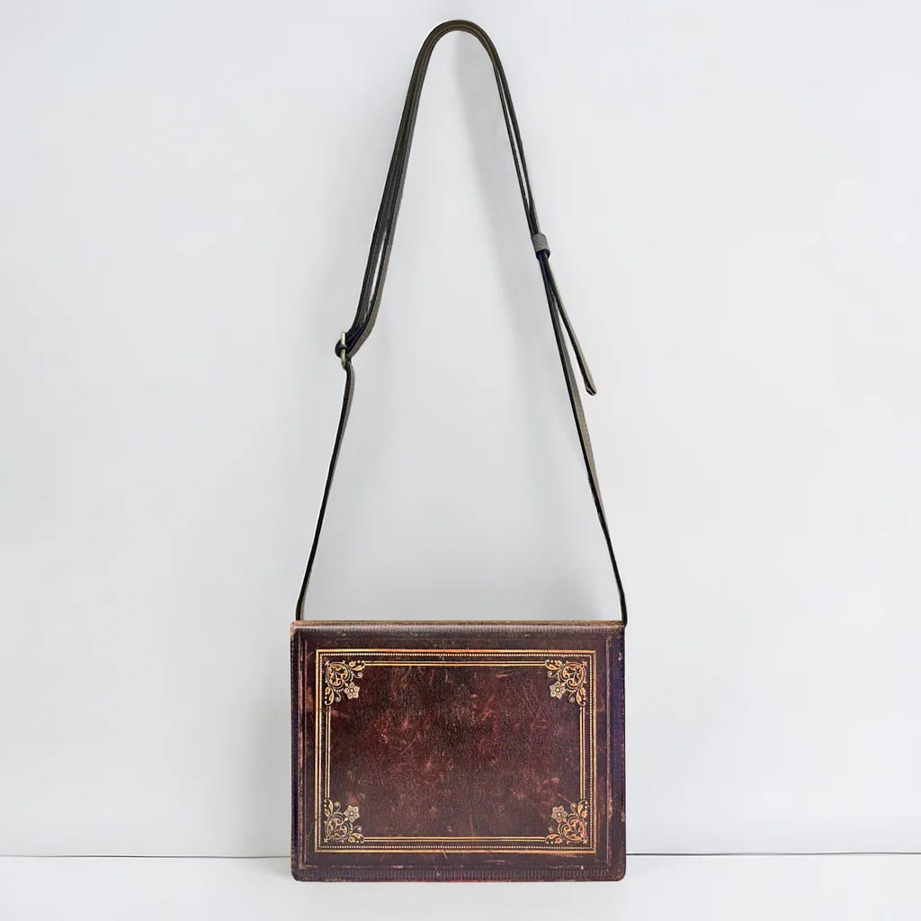 Book Bag - Cross Body - Antique Brown Leather