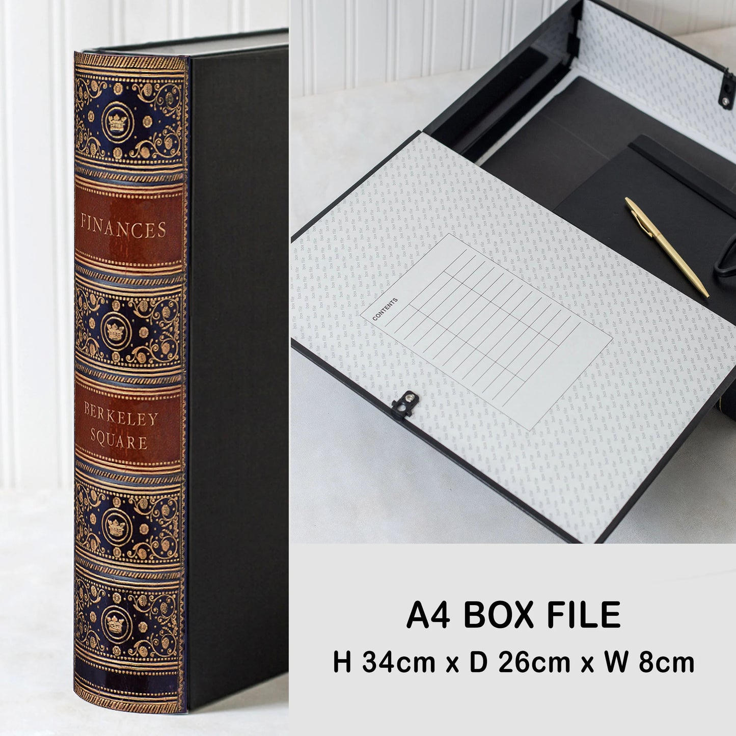 Book File - Antique - Choose Your Format & Title - Design 12
