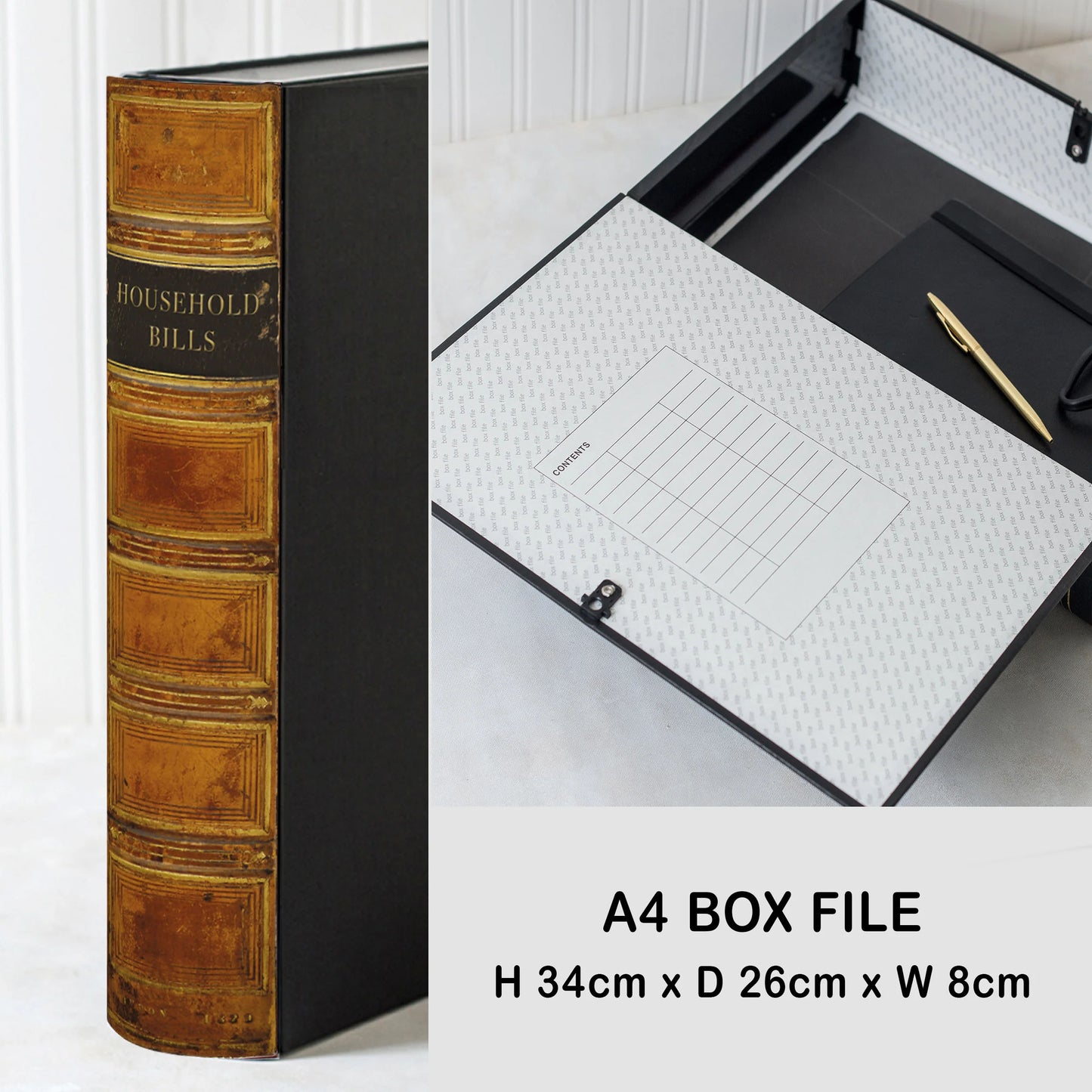 Book File - Antique - Choose Your Format & Title - Design 13