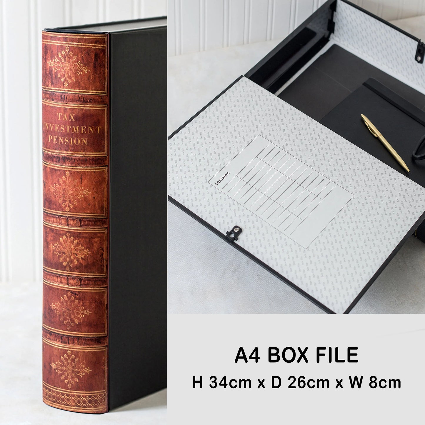 Book File - Antique - Choose Your Format & Title - Design 7