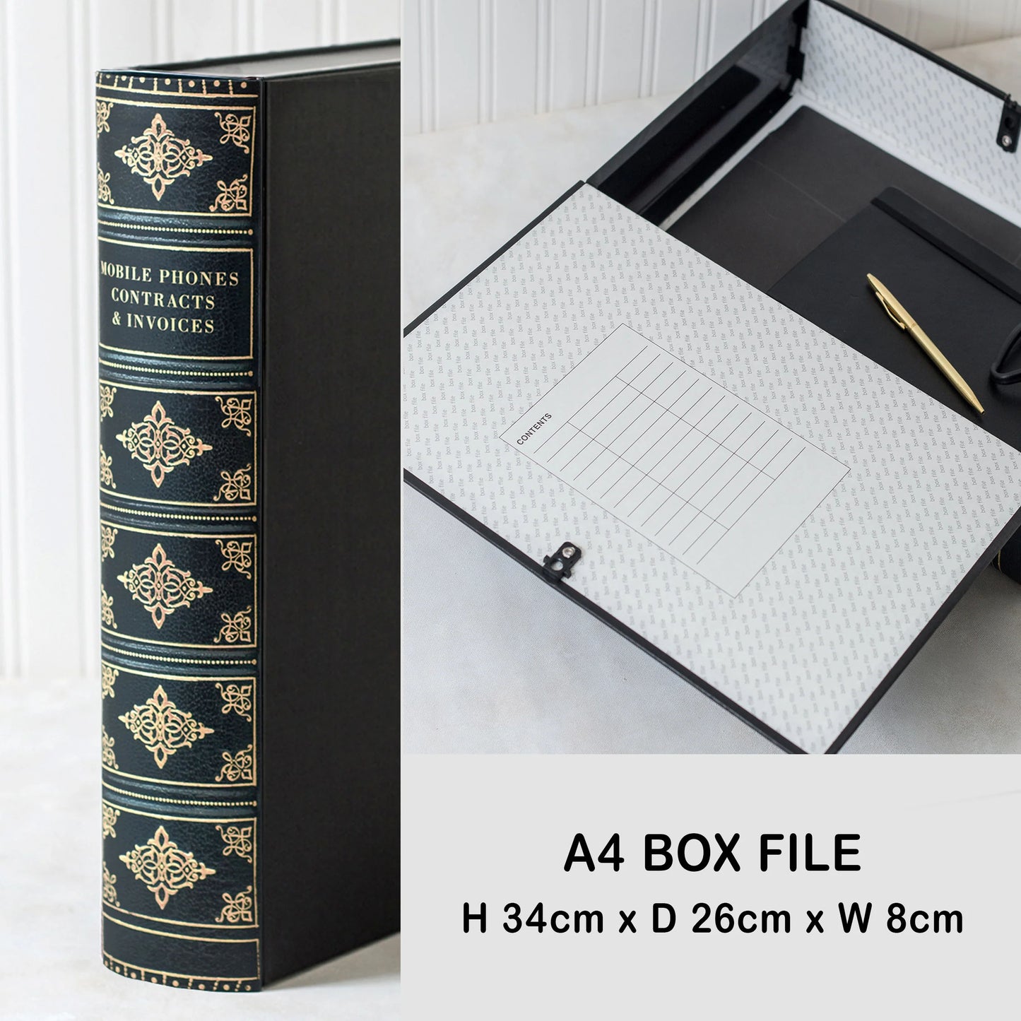 Book File - Antique - Choose Your Format & Title - Design 8