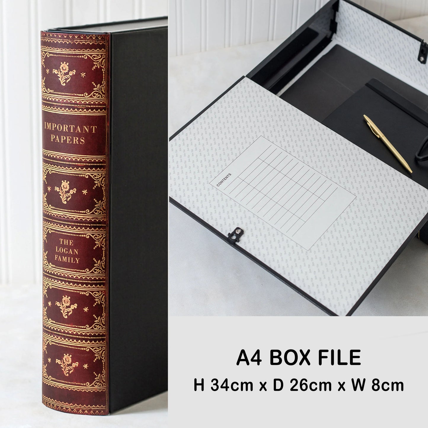 Book File - Antique - Choose Your Format & Title - Design 9