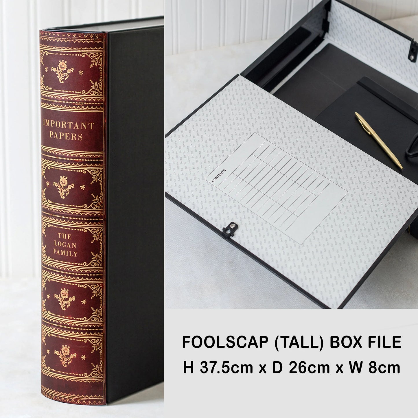 Book File - Antique - Choose Your Format & Title - Design 9