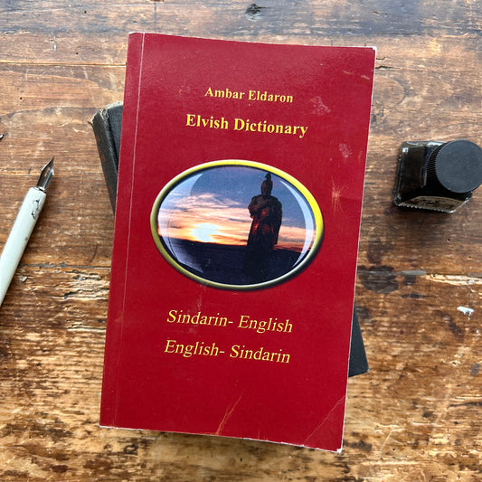 Elvish Dictionary - Sindarin & English - Ambar Eldaron Tolkien (Preloved)